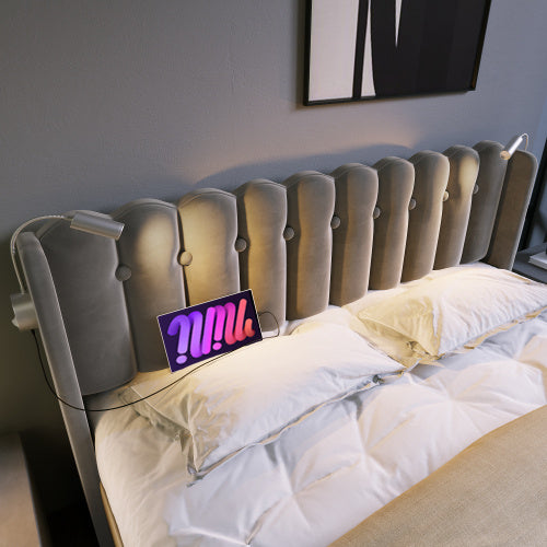 Linen Storage Space Bed Frame With Mattress Size  160cmx200cm