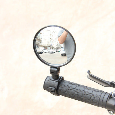 Bicycle Rearview Mirror Wide-angle Convex Mirror Rearview Mirror With Silicone Handle