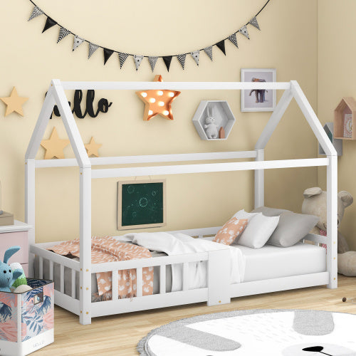 Pine Children's House Bed 90 X 200 Cm
