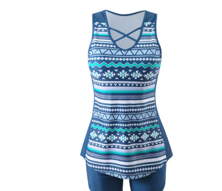 Women's Printed Lace Two-piece Swimsuit