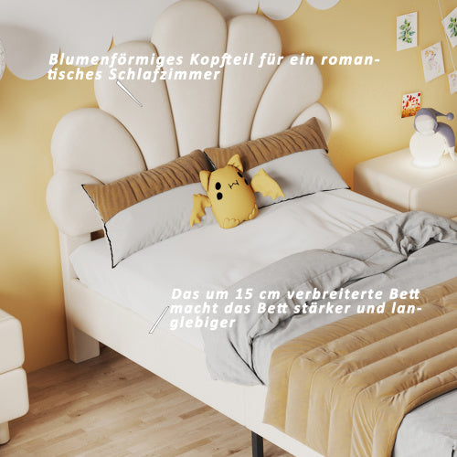 Linen Material With Metal Frame Bed Frame