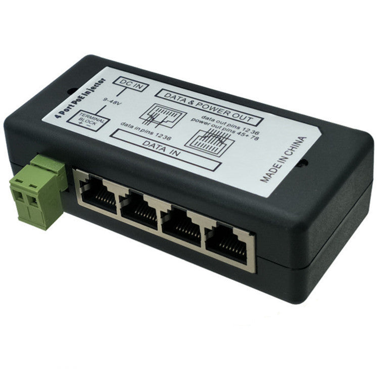 Four Port Centralized TV 4Ch Poe Syringe Box DC