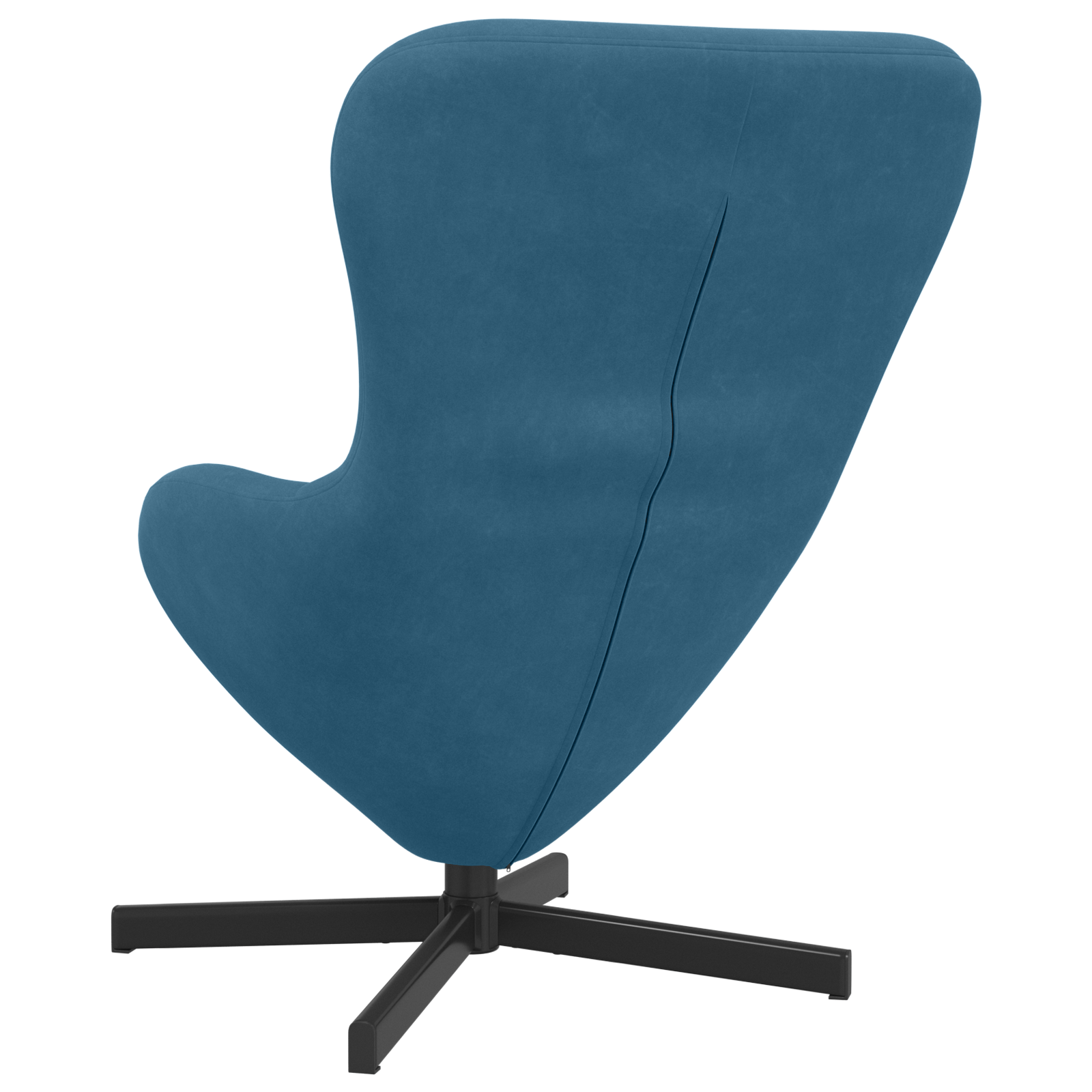 Eiersessel Blau Samt