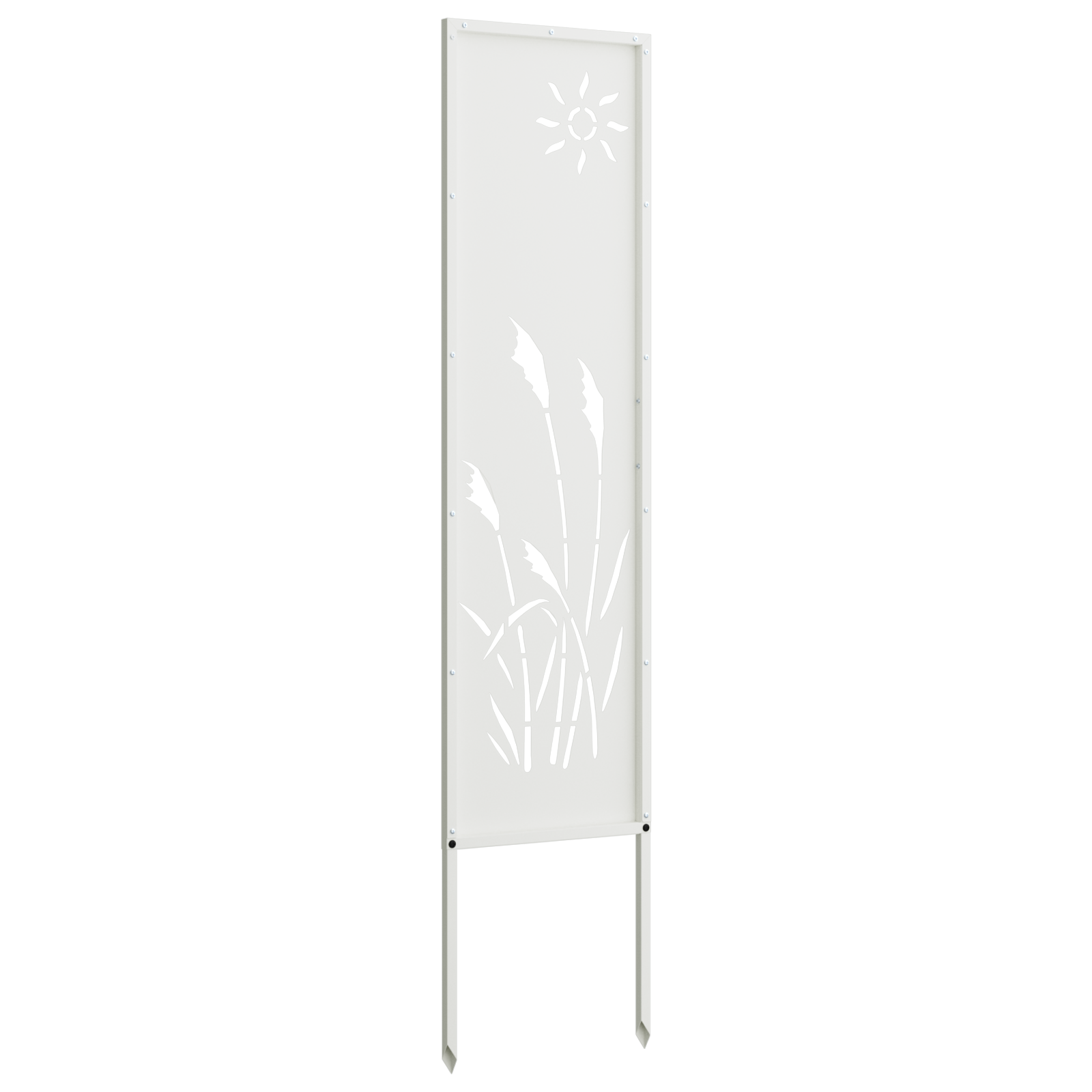 Garten dekoratives Panel Weiß 32 x 140 cm Kaltgewalzter Stahl
