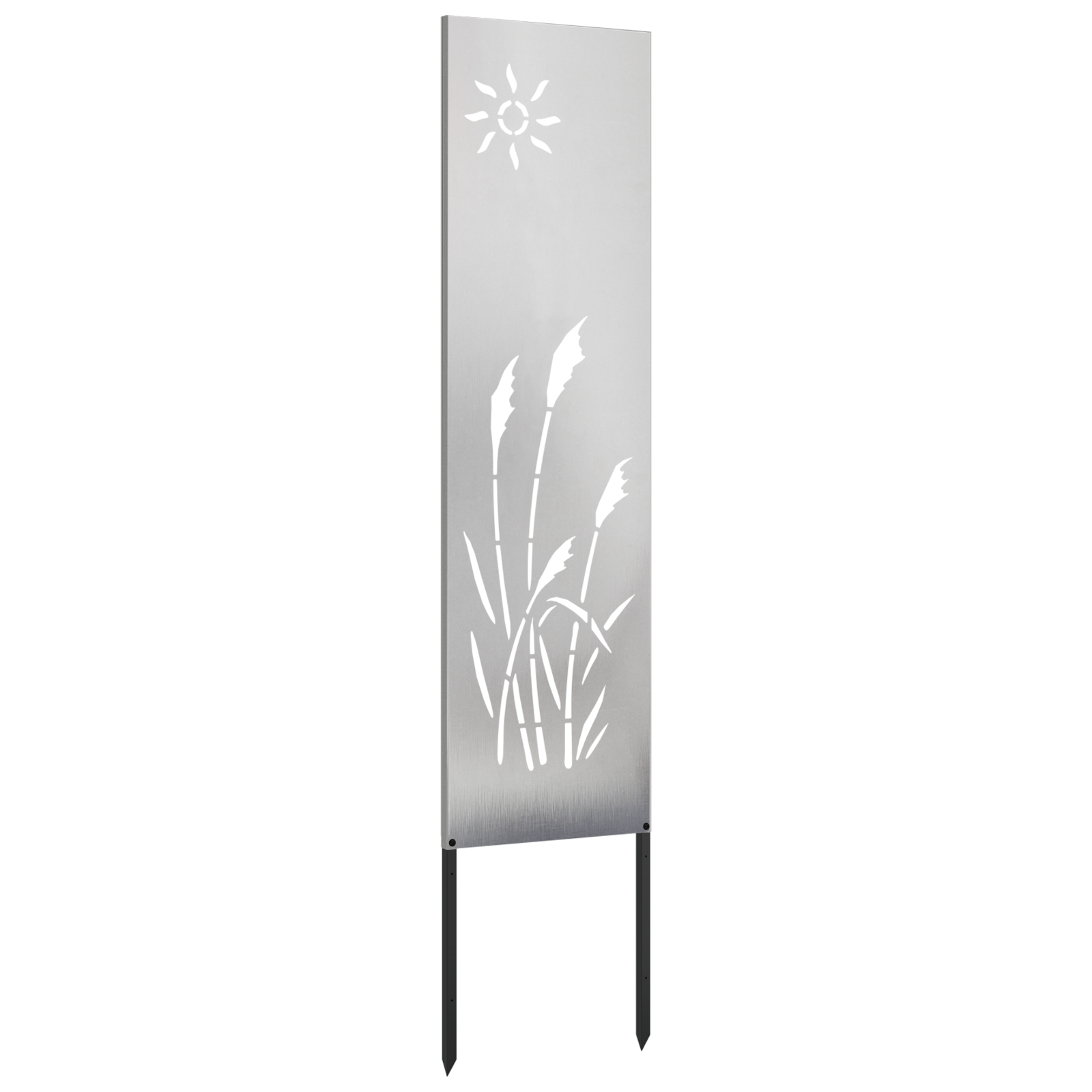 Garten dekoratives Panel Sonstiges Silber 32 x 140 cm Edelstahl